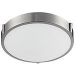 Floyd Ceiling Flush Light - Brushed Nickel / White Opal