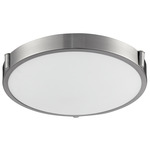 Floyd Ceiling Flush Light - Brushed Nickel / White Opal