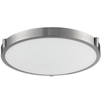 Floyd Ceiling Flush Light - Brushed Nickel / White Opal