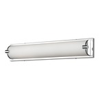 Charlotte Bathroom Vanity Light - Chrome / White Opal