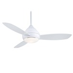 Concept I 52 inch Outdoor Ceiling Fan with Light - White / White / White
