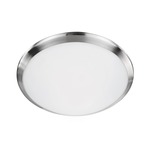 Malta LED Ceiling Light Fixture - Brushed Nickel / White Opal