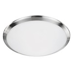 Malta LED Ceiling Light Fixture - Brushed Nickel / White Opal