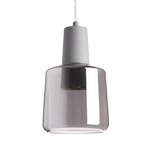 Samson Pendant - Smoked Transparent / Concrete