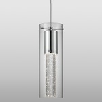 Champagne Mini Pendant - Chrome / Clear