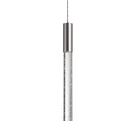 Pendula Clear Pendant - Brushed Nickel / Clear Bubble