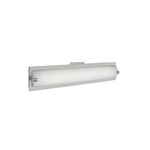 Lighthouse Bathroom Vanity Light - Brushed Nickel / White Opal