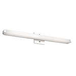 Latitude Slim Bathroom Vanity Light - Chrome / White