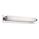 Charleston Bathroom Vanity Light - Chrome / White Opal