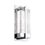 Gable Wall Sconce - Chrome / Clear Bubble