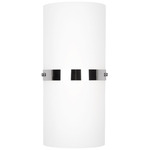 Harrow Wall Sconce - Chrome / White Opal