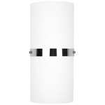 Harrow Wall Sconce - Chrome / White Opal