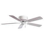 Mesa Flush Mount Ceiling Fan - White / White