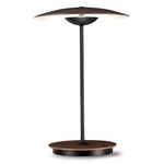 Ginger Portable Table Lamp - Matte Black / Wenge / White Interior