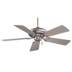 Supra 44 inch Ceiling Fan - Brushed Steel / Silver