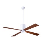 Lapa Ceiling Fan - Gloss White / Mahogany Wood