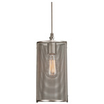 Uptown Mesh Cord Pendant - Metallic Beige Silver / No Glass