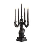 Burlesque The Life of Logic 5 Arm Candelabra - Black