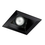438SQ 3.25 Inch Square Adjustable Angle Cut Reflector Trim - Black Haze / Black Haze