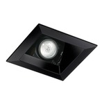 431SQ 3.25 Inch Square Lensed Angle Cut Reflector Trim - Black / Black Alzak 