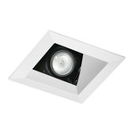 431SQ 3.25 Inch Square Lensed Angle Cut Reflector Trim - White / White 