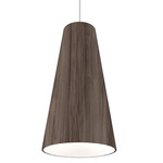Conical Tapered Pendant - Walnut