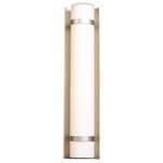 Cilindro Outdoor Wall Light - Brushed Steel / Opal