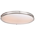 Solero Oval Flush Mount - Brushed Steel / Frosted