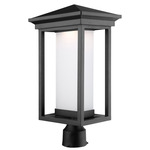 Overbrook Outdoor Post Light - Matte Black / Opal