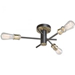 Tribeca Ceiling Flush Light - Matte Black