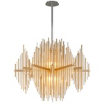 Theory Chandelier - Gold Leaf / Clear