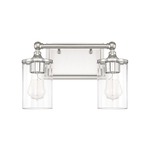 Camden Bathroom Vanity Light - Polished Nickel / Clear