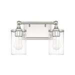 Camden Bathroom Vanity Light - Polished Nickel / Clear