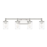 Camden Bathroom Vanity Light - Polished Nickel / Clear