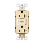 20 Amp Tamper Resistant GFCI Outlet with Night Light - Light Almond