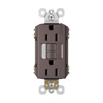 15A Tamper-Resistant GFCI Outlet with Night Light - Dark Bronze