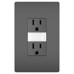 15 Amp Tamper Resistant Outlet with Nightlight - Black