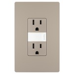 15 Amp Tamper Resistant Outlet with Nightlight - Nickel