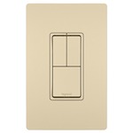 3-Module with Single Pole and 3-Way Switches - Ivory