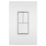 3-Module with Single Pole and 3-Way Switches - White