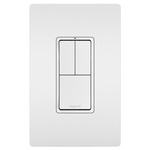 3-Module with Single Pole and 3-Way Switches - White