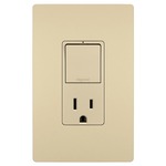2-Module Switch and 15 Amp Outlet - Ivory