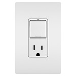 2-Module Switch and 15 Amp Outlet - White