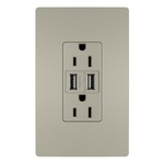 15 Amp Tamper-Resistant Outlet / Type A USB Port - Nickel