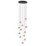 Dora Round Multi Light Pendant - Copper / Clear