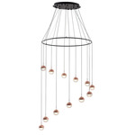 Dora Multi Light Pendant With Ring - Copper / Clear