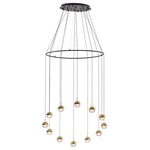 Dora Multi Light Pendant With Ring - Brass / Clear