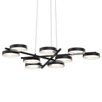 Light Guide Ring Pendant - Satin Black / White