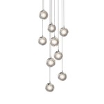 Champagne Bubbles Multi Light Pendant - Polished Chrome / Clear Bubbles