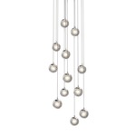 Champagne Bubbles Multi Light Pendant - Polished Chrome / Clear Bubbles